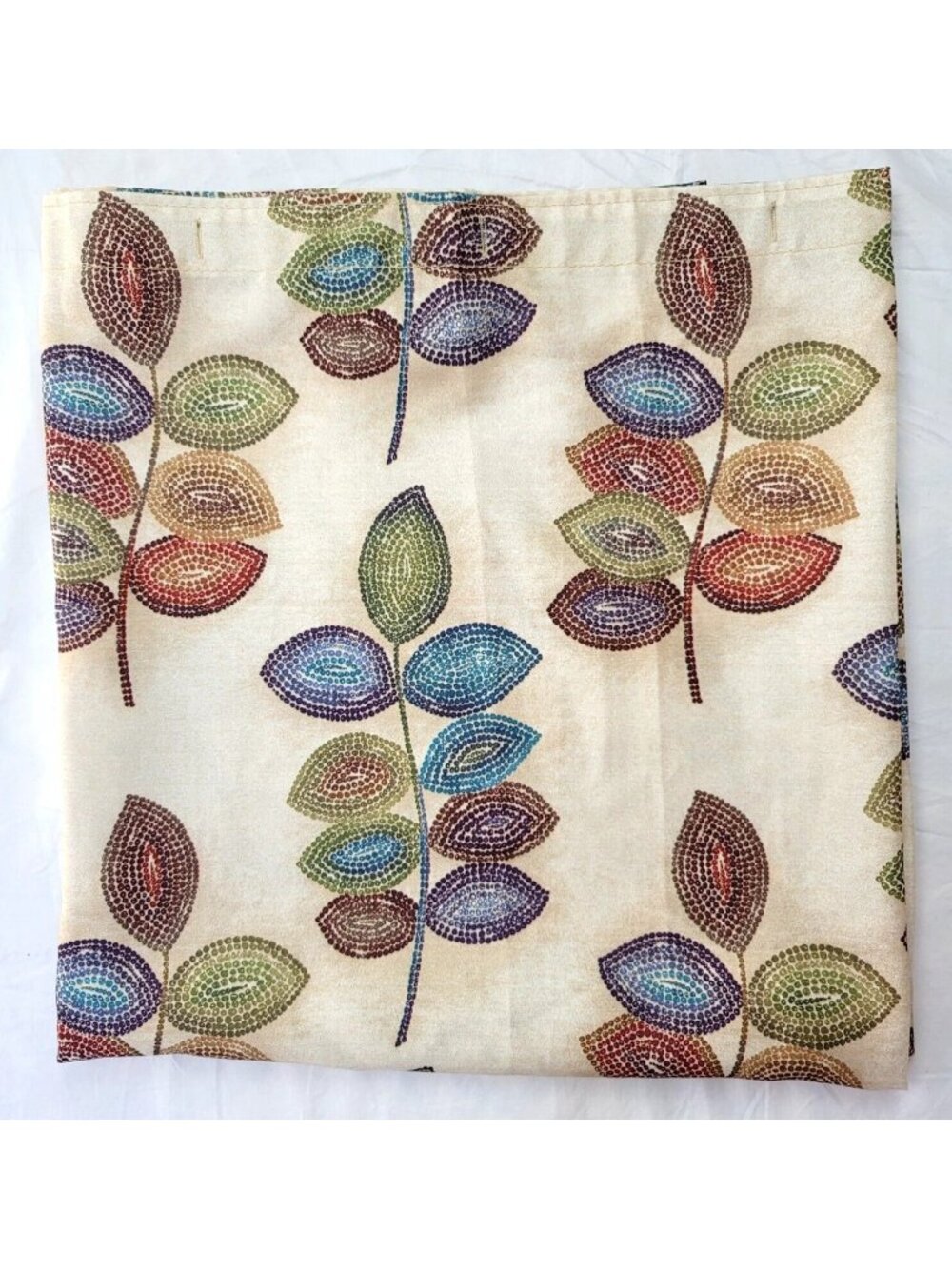 Croscill Home Jewel Tone Leaf Mosaic Pattern Shower Curtain 72" X 70" 100% Polye